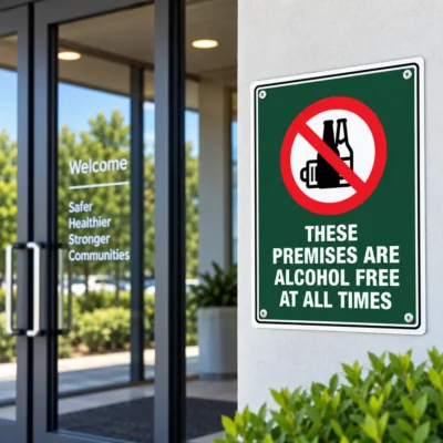 These Premises Are Alcohol Free Sign NZ