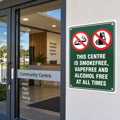 This Centre Smoke Vape Alcohol Free Sign NZ