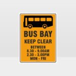 Bus Bay Keep Clear Sign