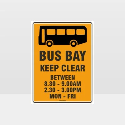 Bus Bay Keep Clear Sign