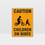 Caution Children On Bikes 01 Sign