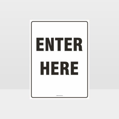 Enter Here Sign