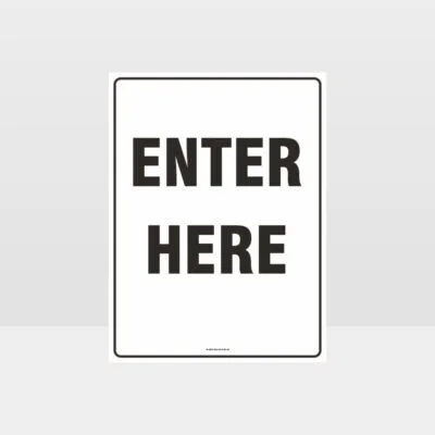 Enter Here Sign
