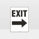 Exit Right Arrow Sign