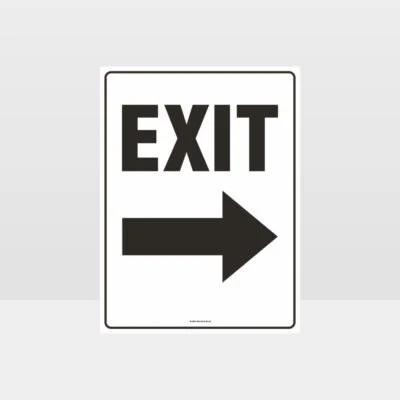 Exit Right Arrow Sign