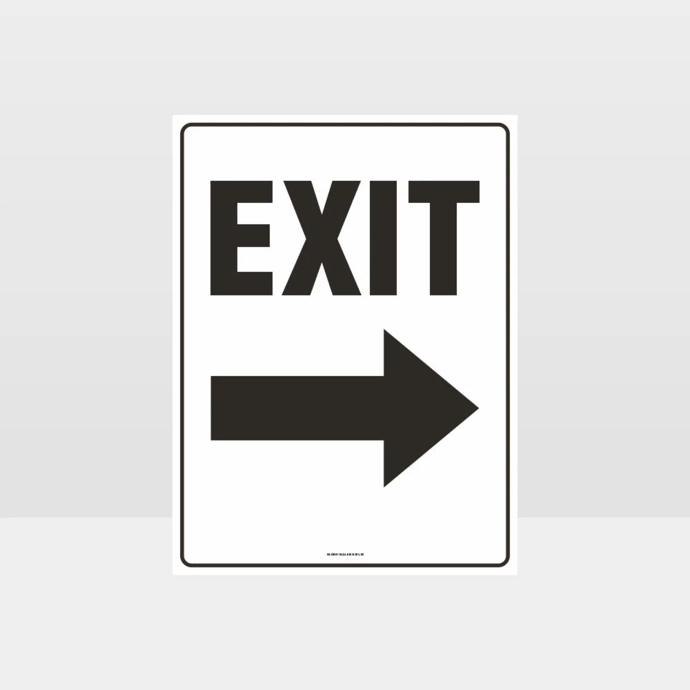 Exit Right Arrow Sign