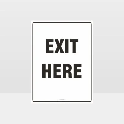 Exit Here Sign