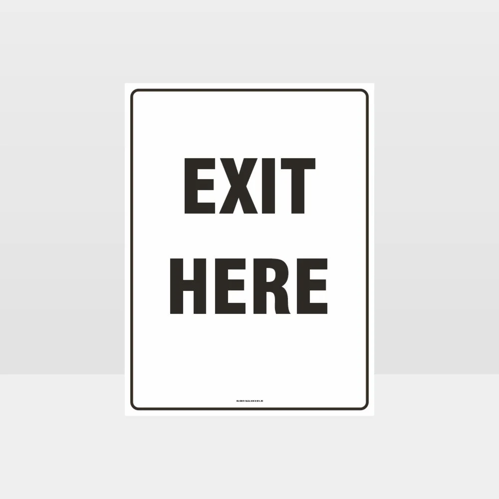 Exit Here Sign