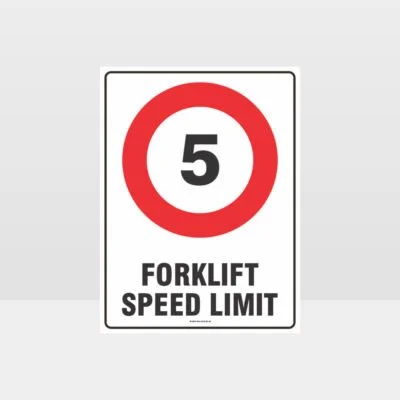 Forklift Speed Limit 5km Sign
