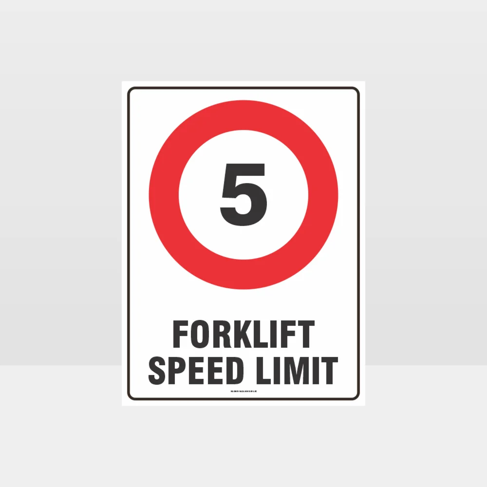 Forklift Speed Limit 5km Sign