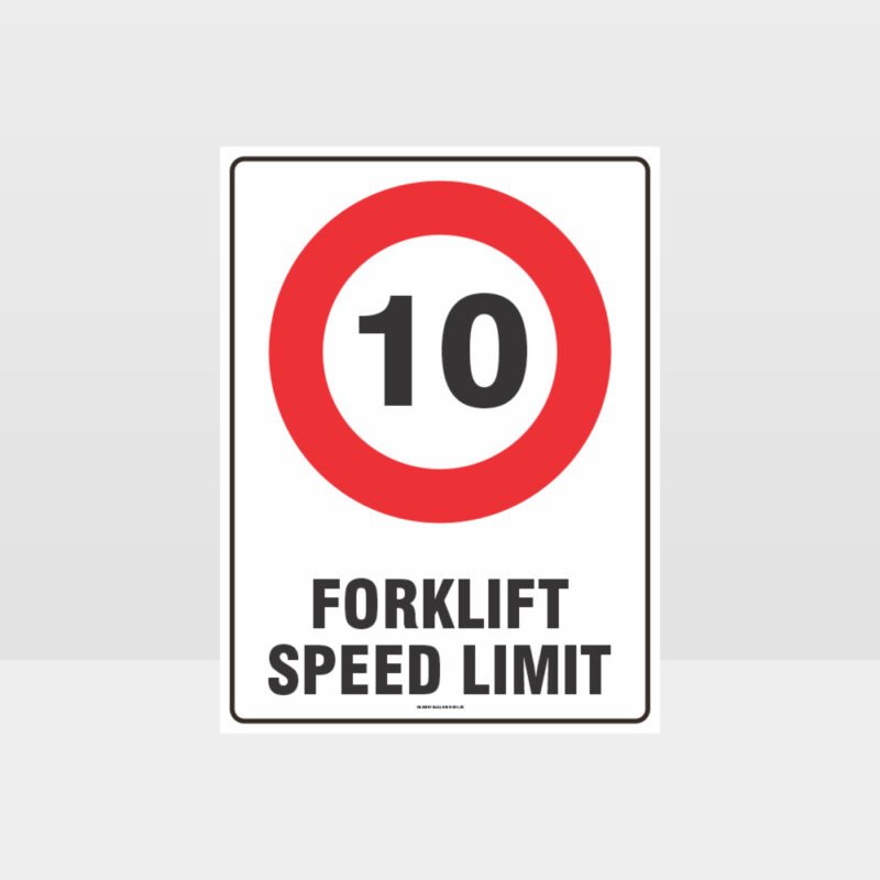 Forklift Speed Limit 10km Sign