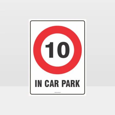 10 Km In Car Park Sign
