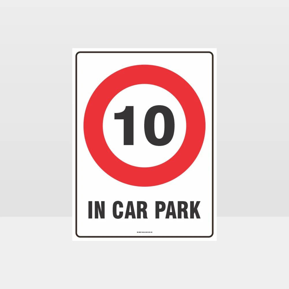 10 Km In Car Park Sign