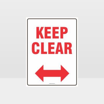 Keep Clear left And Right Arrow Sign