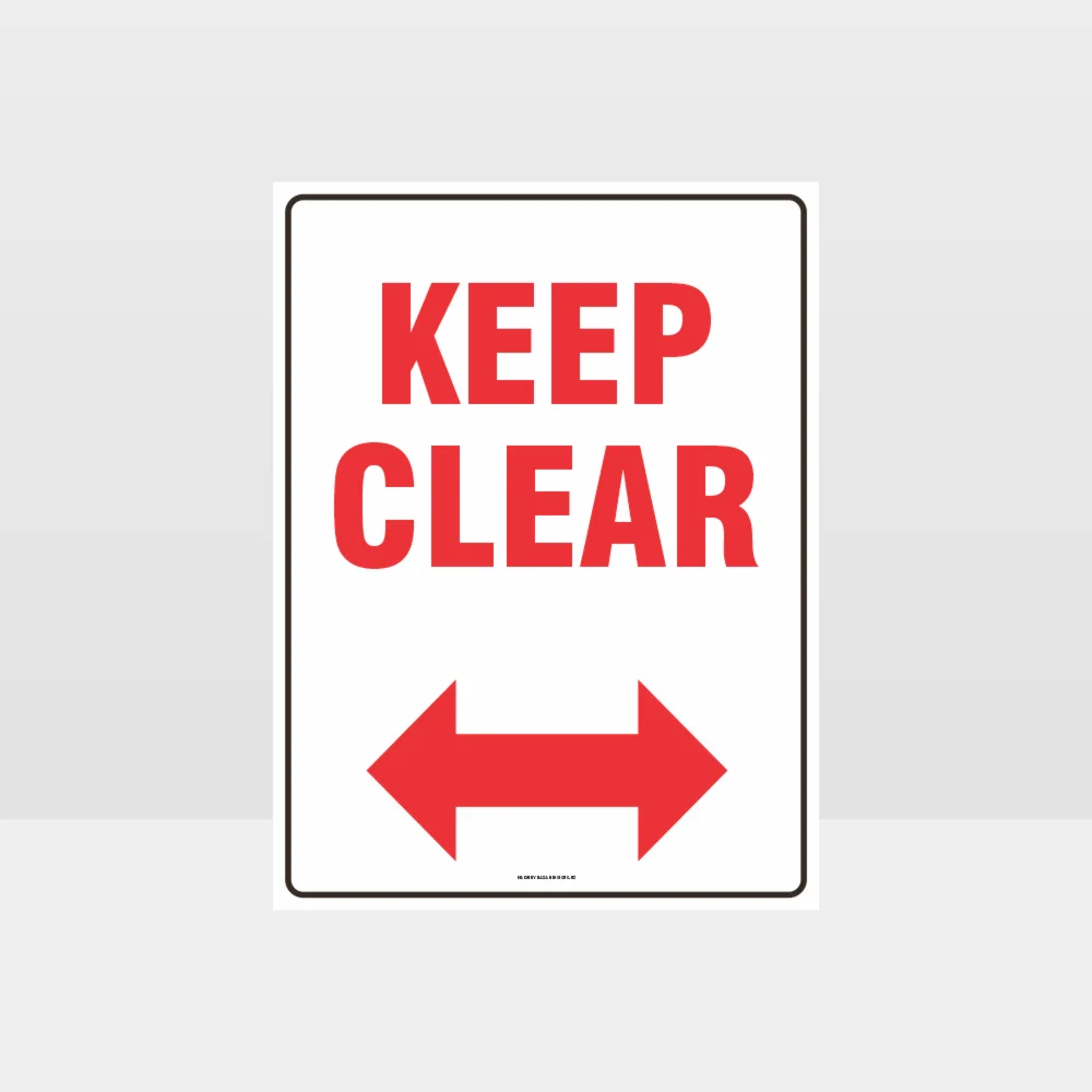 Keep Clear left And Right Arrow Sign