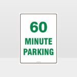 60 Minute Parking Sign