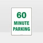 60 Minute Parking Sign