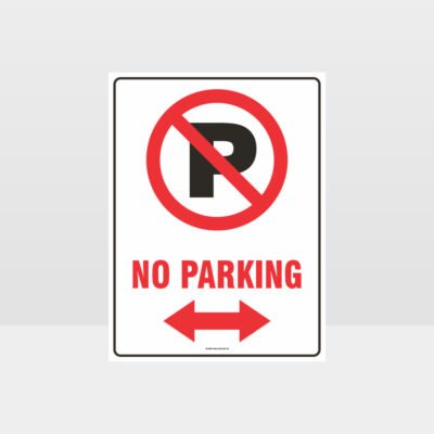 No Parking Left And Right Arrow Sign