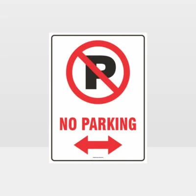No Parking Left And Right Arrow Sign