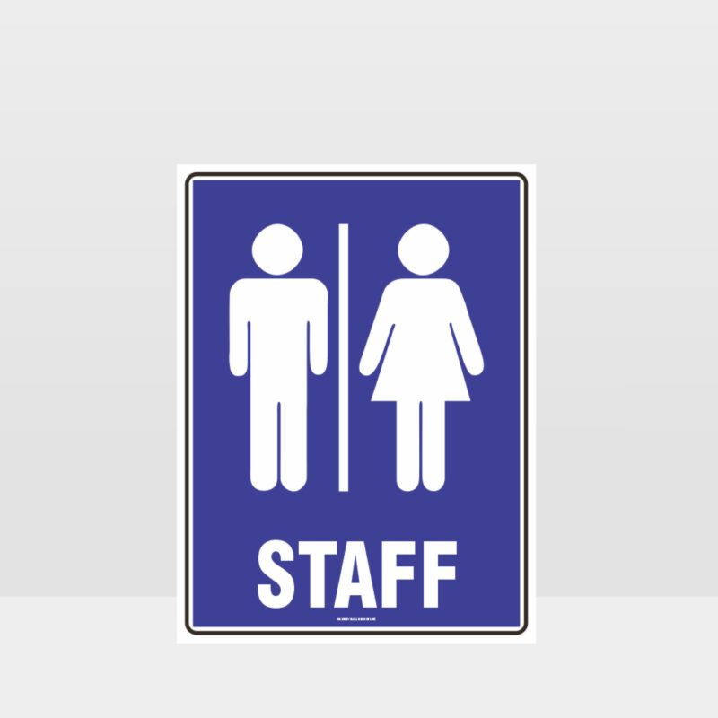 Staff Toilet Sign - Notice/Information Sign - HAZARD SIGNS NZ