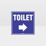 Toilet Right Arrow Sign