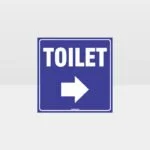 Toilet Right Arrow Sign
