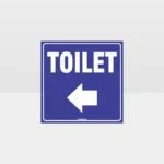 Toilet Left Arrow Sign