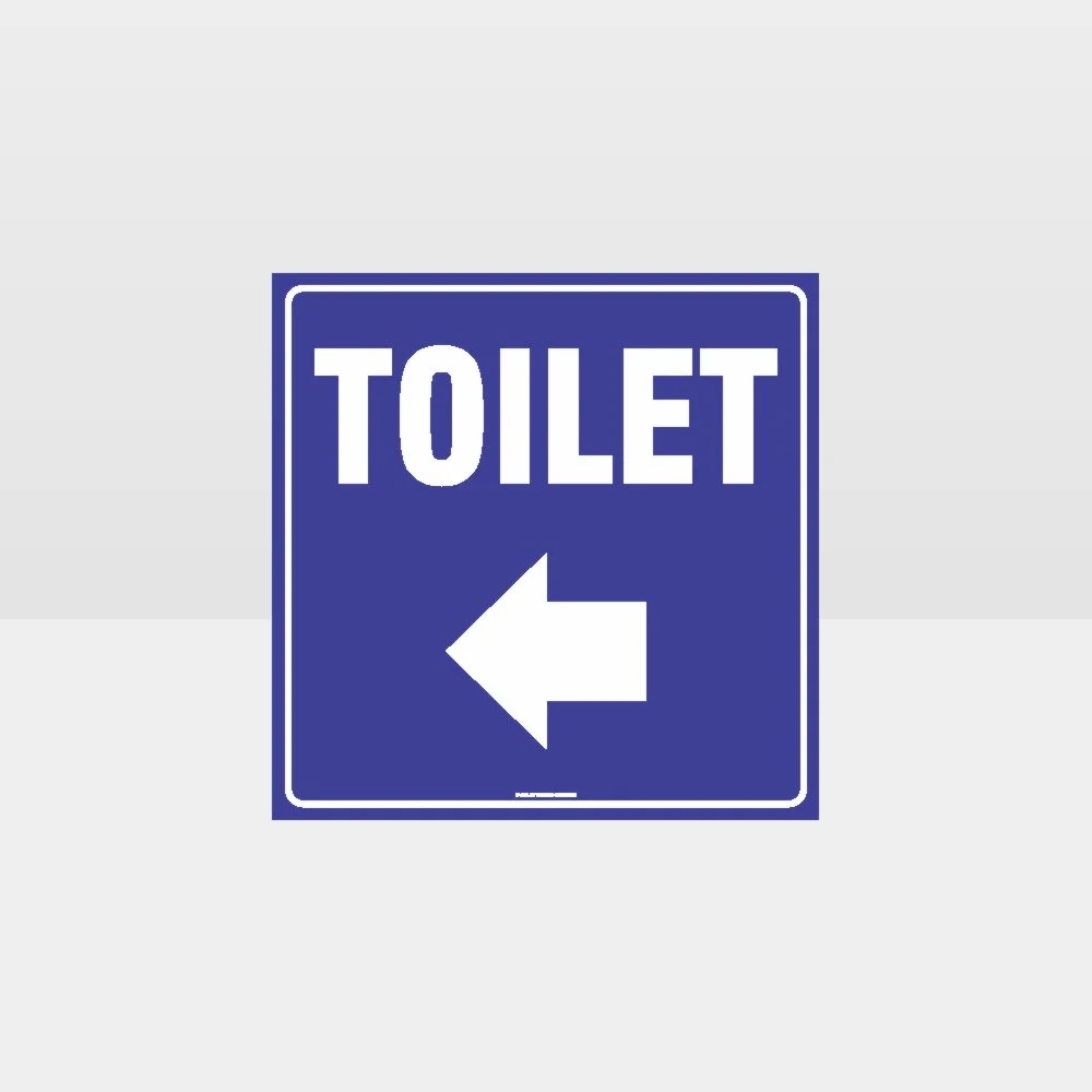 Toilet Left Arrow Sign