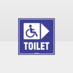 Accessible Toilet Right Arrow Sign