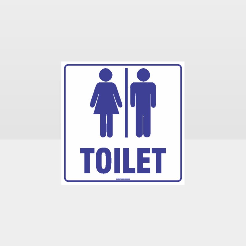 Male And Female Toilets Wording Sign