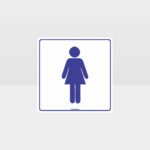 Female Toilet White background Sign