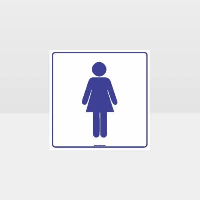 Female Toilet White background Sign