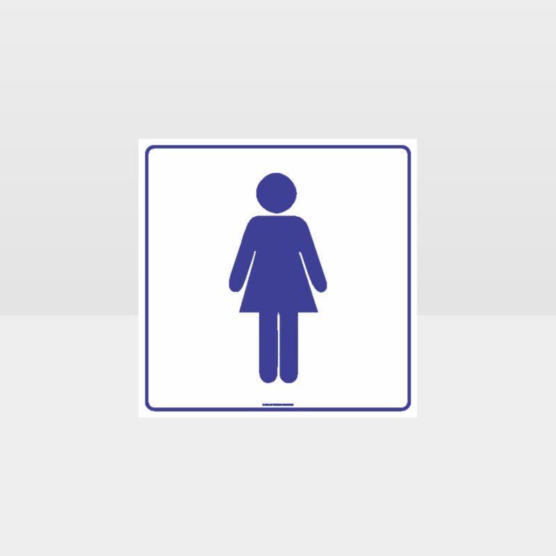 Female Toilet White background Sign