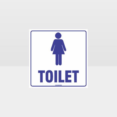 Female Toilet White background Sign 2