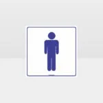 Male Toilet White background Sign