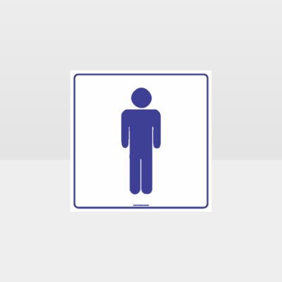 Male Toilet White background Sign