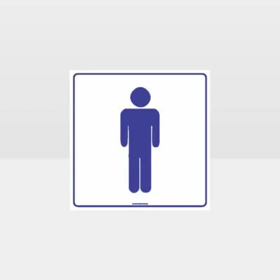 Male Toilet White background Sign
