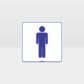 Male Toilet White background Sign