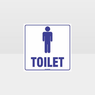 Male Toilet White background Sign 2
