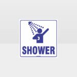 Shower White background Sign
