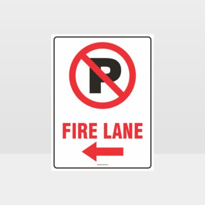 Fire Lane Left Arrow Sign