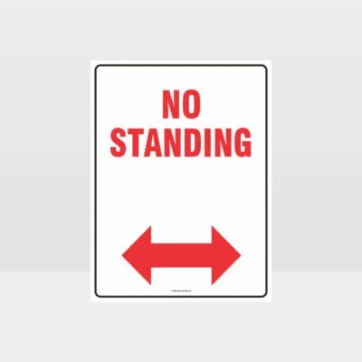 No Standing Left And Right Arrow Sign