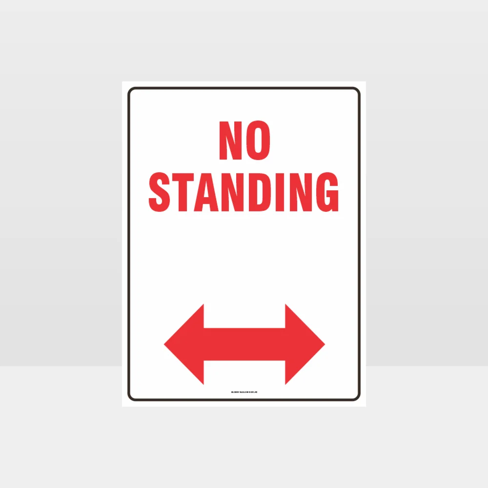 No Standing Left And Right Arrow Sign