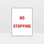 No Stopping Sign