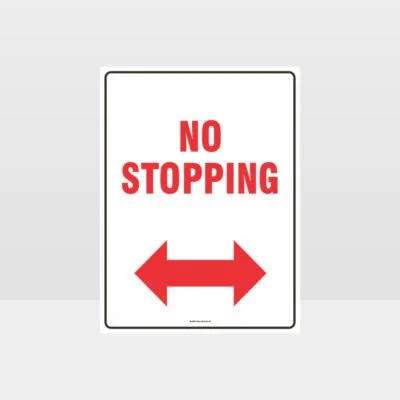 No Stopping Left And Right Arrow Sign