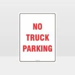 No Truck Parking Sign
