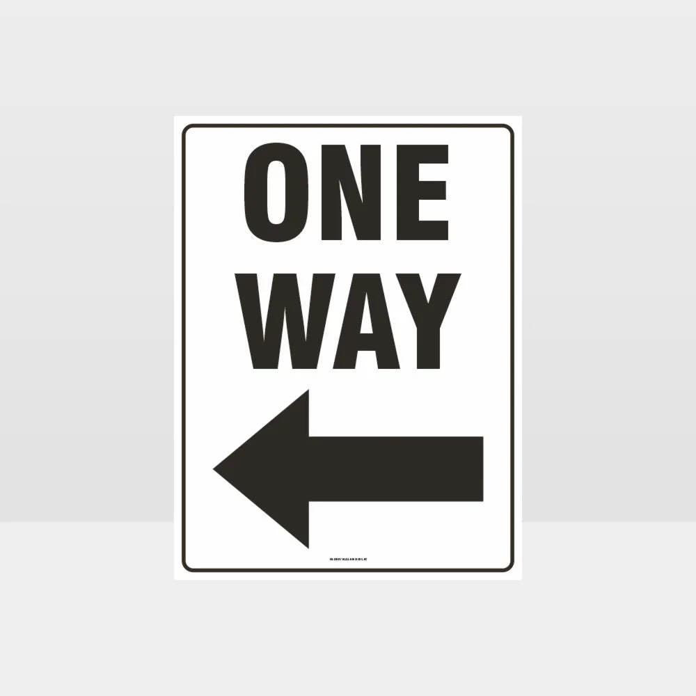 One Way Left Arrow Sign