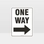 One Way Right Arrow Sign