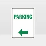 Parking Left Arrow Sign