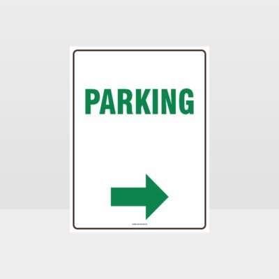 Parking Right Arrow Sign
